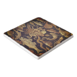 Marine life, Pompeii mosaic Trivet