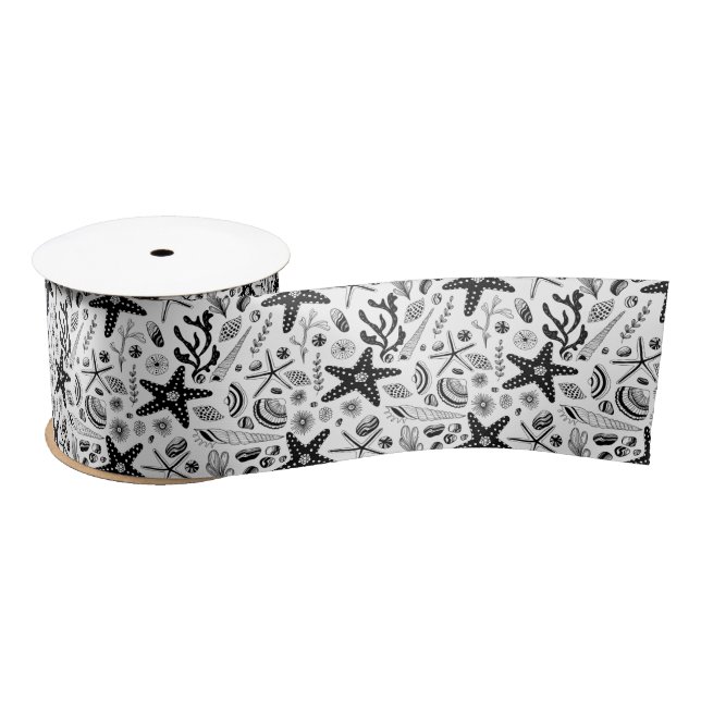 Marine life satin ribbon (Spool)