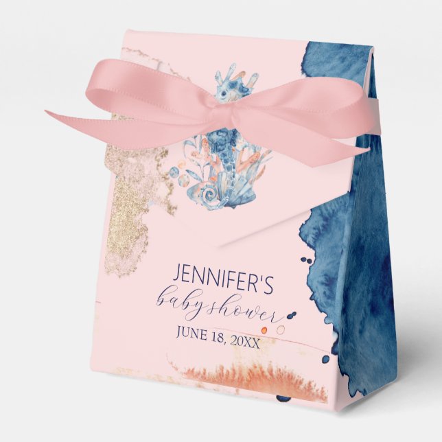 Marine Life | Seahorse Baby Shower Thank you Favor Favor Boxes (Front Side)