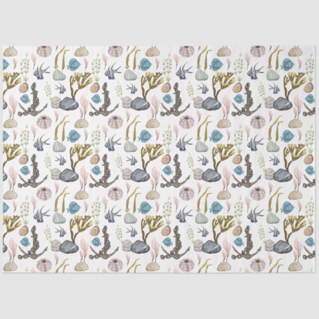 Marine Life Series Design 10 Tissue Paper (Front)