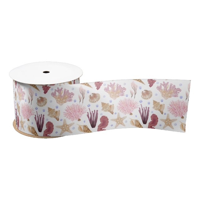 Marine Life Series Design 23  Satin Ribbon (Spool)