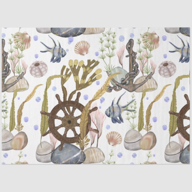 Marine Life Series Design 24 Tissue Paper (Front)