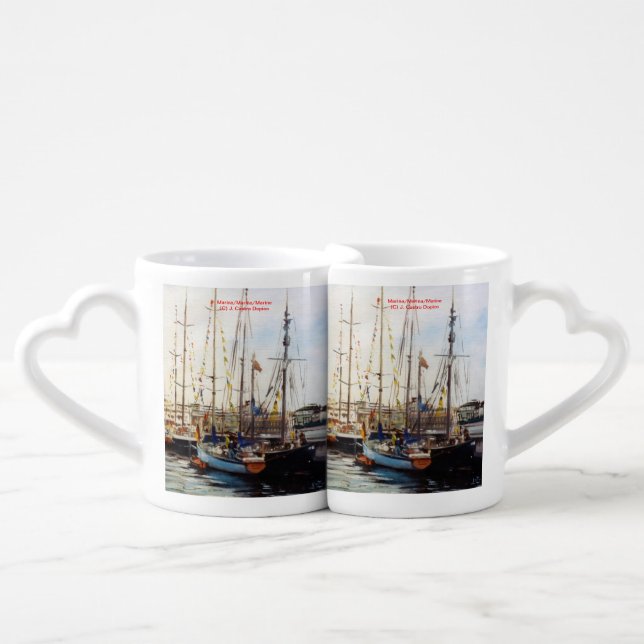 Marine/Mariña/Marine Coffee Mug Set (Front Nesting)