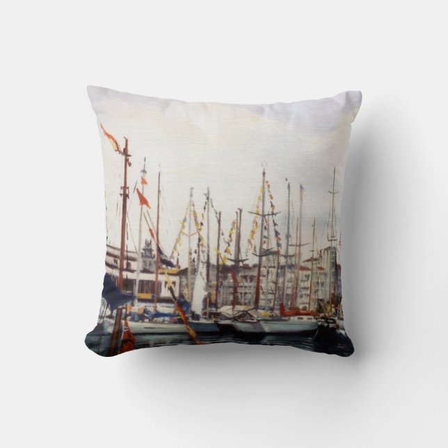 Marine/Mariña/Marine Throw Pillow (Front)