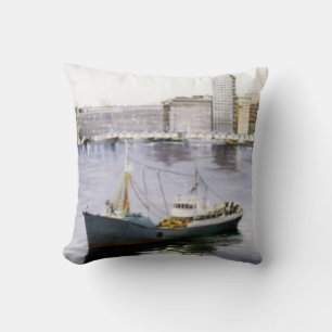 Marine/Mariña/Marine Throw Pillow