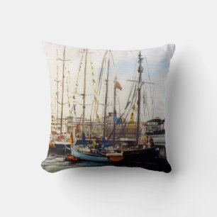 Marine/Mariña/Marine Throw Pillow