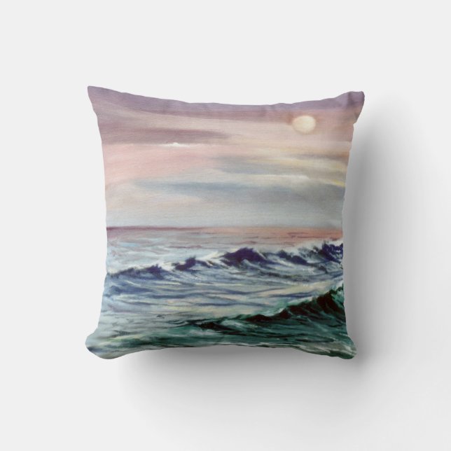 Marine/Mariña/Marine Throw Pillow (Front)