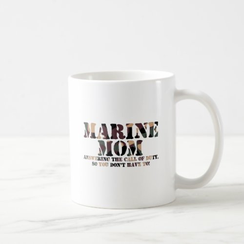 Marine Mom Answering Call Coffee Mug
