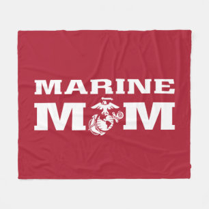 Marine Mom Fleece Blanket