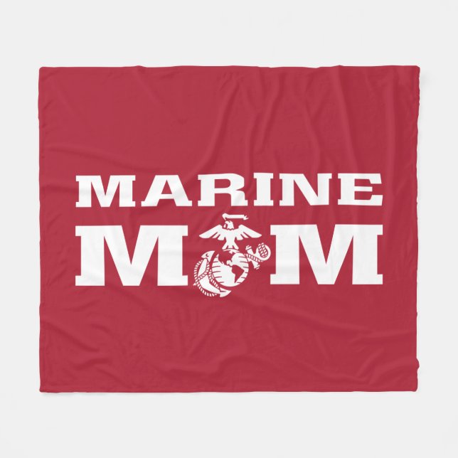 Marine Mom Fleece Blanket (Front (Horizontal))