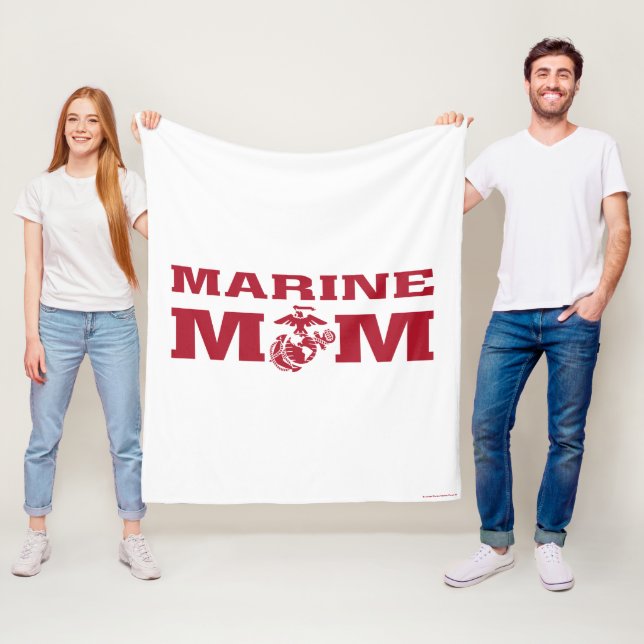 Marine Mom Fleece Blanket (In Situ)