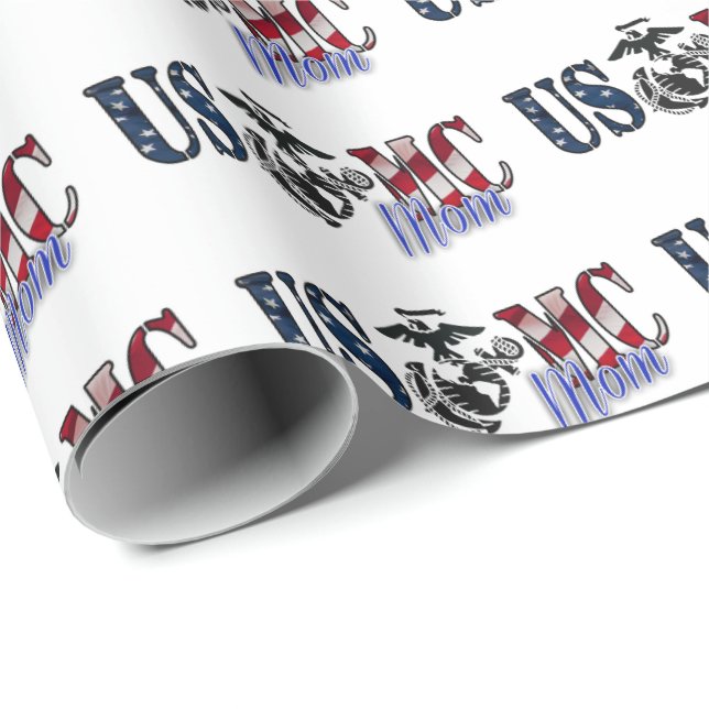 Marine Mom Gift Ideas - Marie Corps Wrapping Paper (Roll Corner)