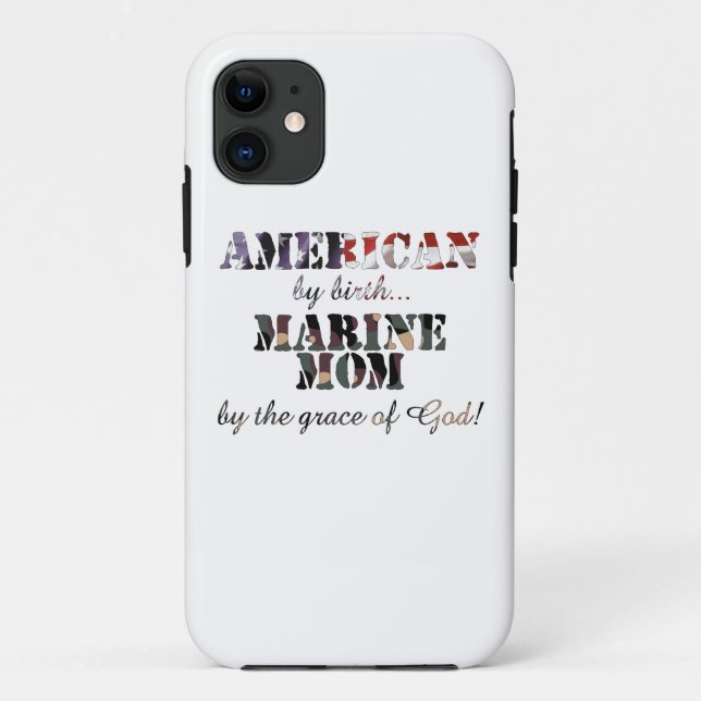 Marine Mom Grace of God Case-Mate iPhone Case (Back)