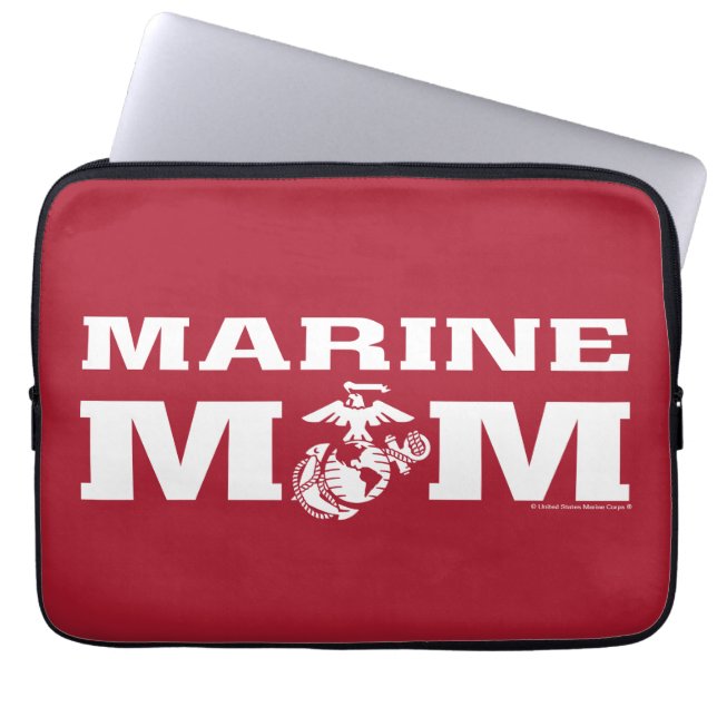 Marine Mom Laptop Sleeve (Front)