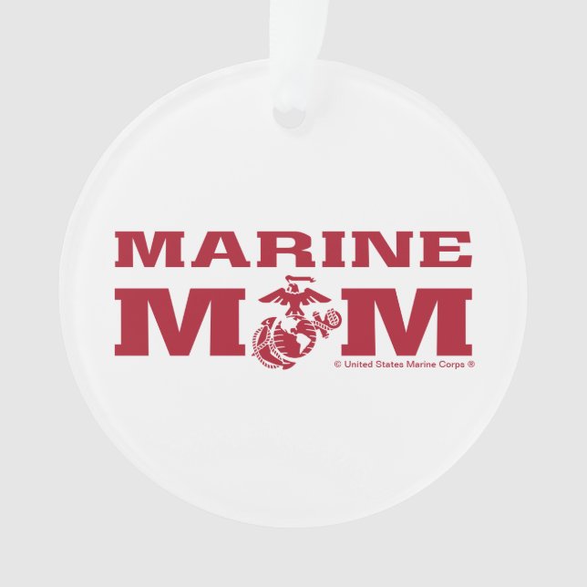 Marine Mom Ornament (Front)