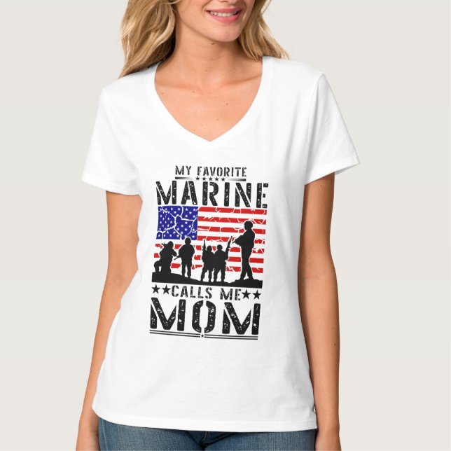 Marine Mom T-Shirt (Front)