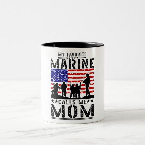 Marine Mom Two_Tone Coffee Mug