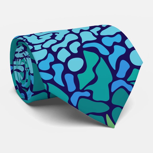 Marine Mosaic Neck Tie (Rolled)