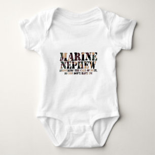 Marine Nephew Answering Call Baby Bodysuit
