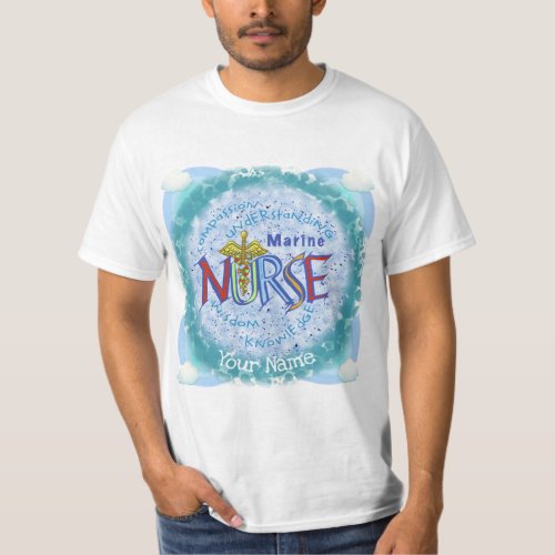 Marine Nurse Motto custom name T_Shirt
