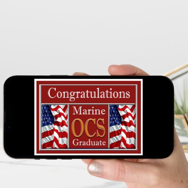 Marine OCS Graduation Congratulations Card (Front Digital)