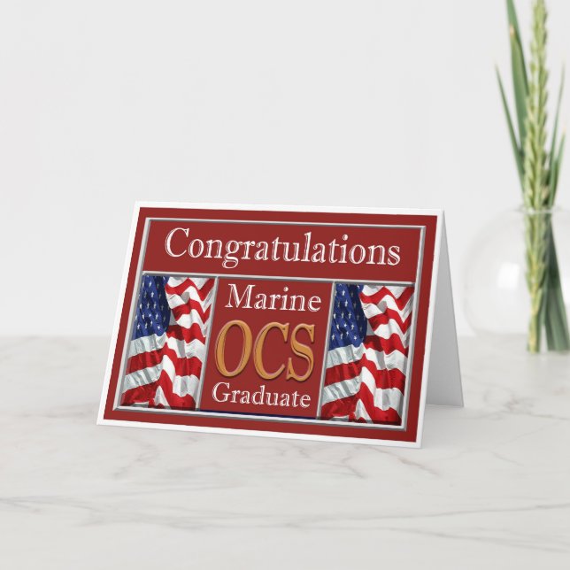Marine OCS Graduation Congratulations Card (Front)