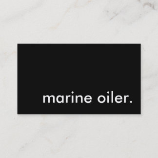 marine oiler. business card