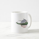 Marine One Helicopter with American Flag Coffee Mug (Front Right)