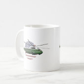 Marine One Helicopter with American Flag Coffee Mug (Front Left)
