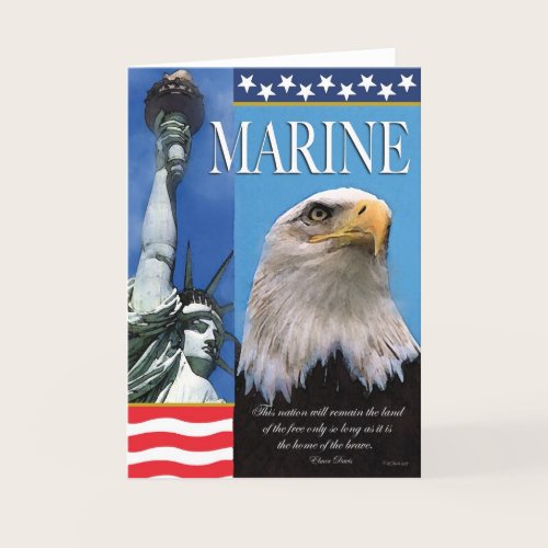 Marine Patriotic Troop Support Card