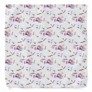 Marine pattern bandana