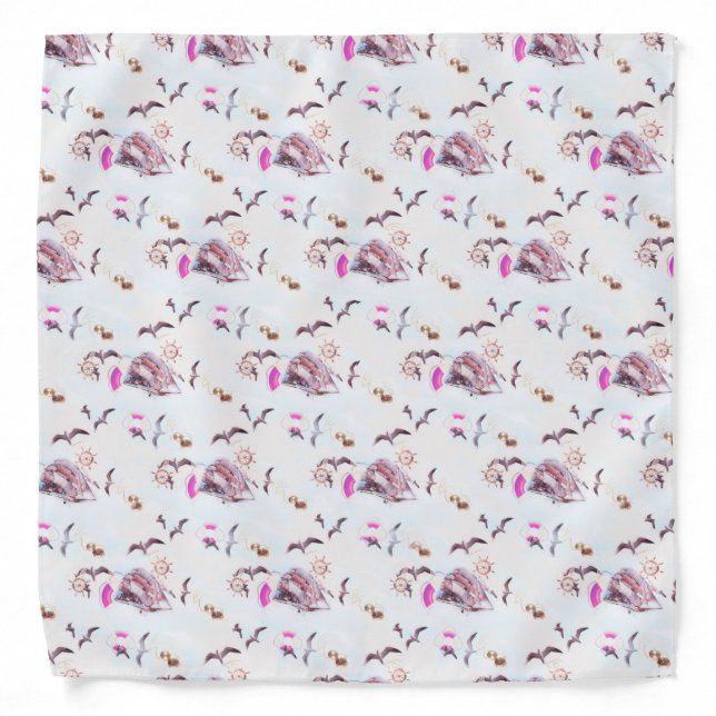 Marine pattern bandana (Front)