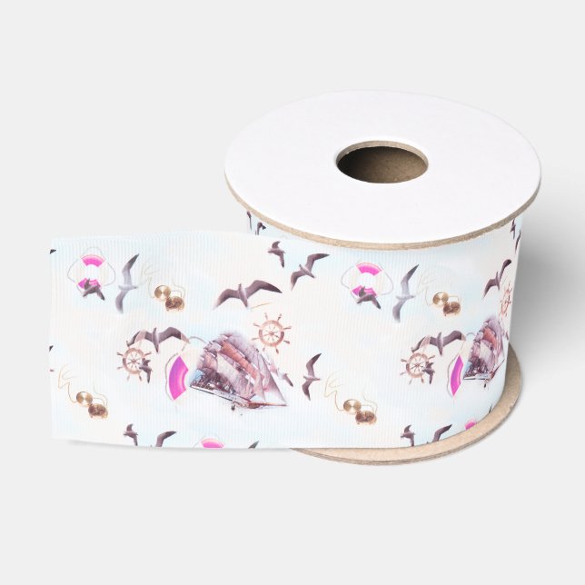Marine pattern grosgrain ribbon (Spool)