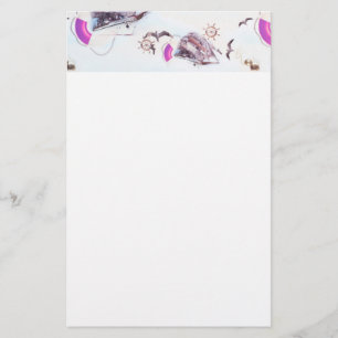 Marine pattern stationery