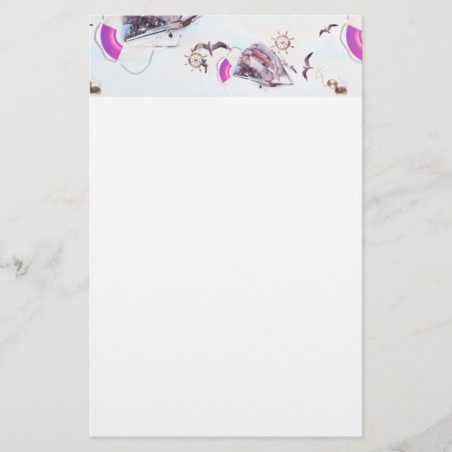 Marine pattern stationery (Front)