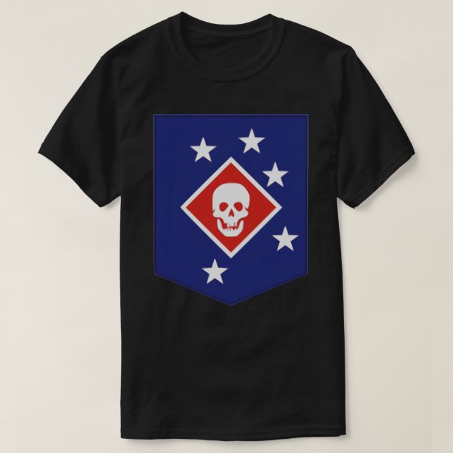 Marine Raiders Patch - WWII Sticker T-Shirt (Design Front)