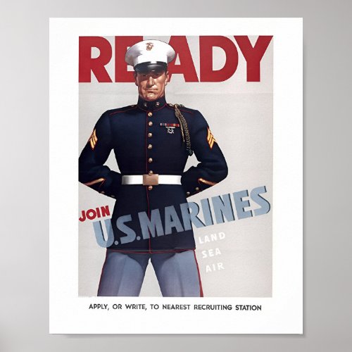 Marine Recruiting Us Poster