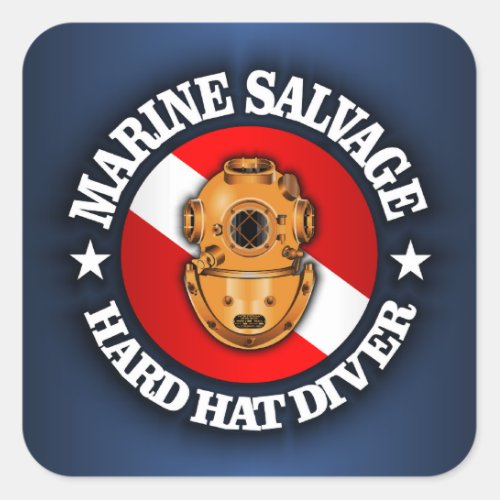 Marine Salvage Square Sticker