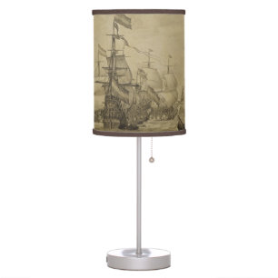 Marine scene table lamp