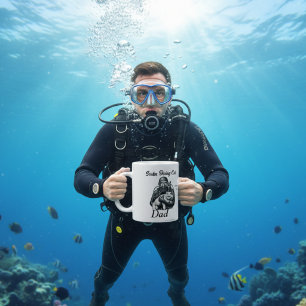 Marine Scuba Diving Cat Dad Coffee Mug