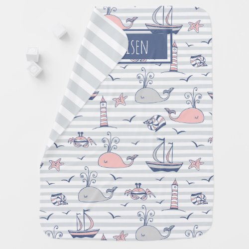 Marine Sea Life Beach Baby Blanket