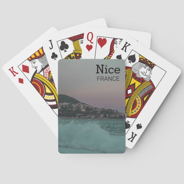 Marine seascape in the French Riviera Poker Cards (Back)