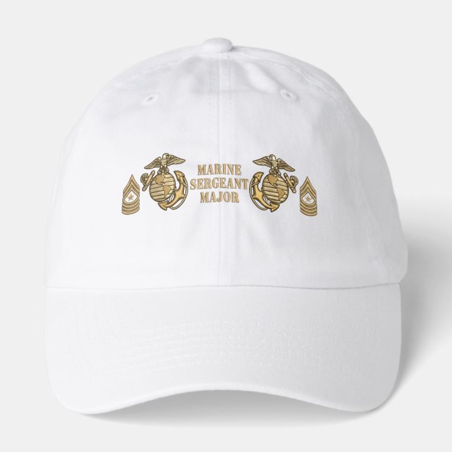 Marine Sergeant Major Military Cap Design (Front)