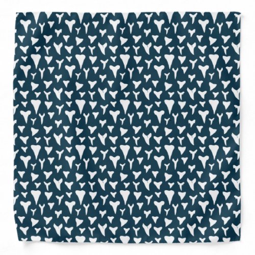 Marine Shark Biologist Sharks Teeth Print Bandana