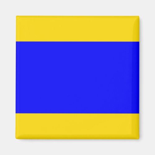 Marine Signal Flag: Letter "D" (Delta) Magnet