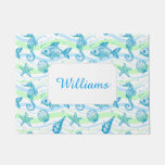 Marine Sketch Pattern | Add Your Name Doormat
