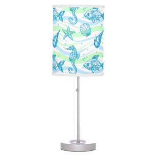 Marine Sketch Pattern Table Lamp