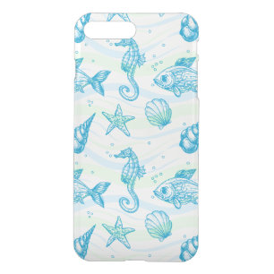Marine Sketch Pattern iPhone 8 Plus/7 Plus Case