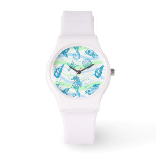 Marine Sketch Pattern Watch