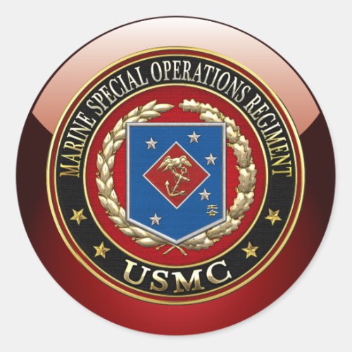 Marine Special Operations Regiment MSOR 3D Classic Round Sticker
